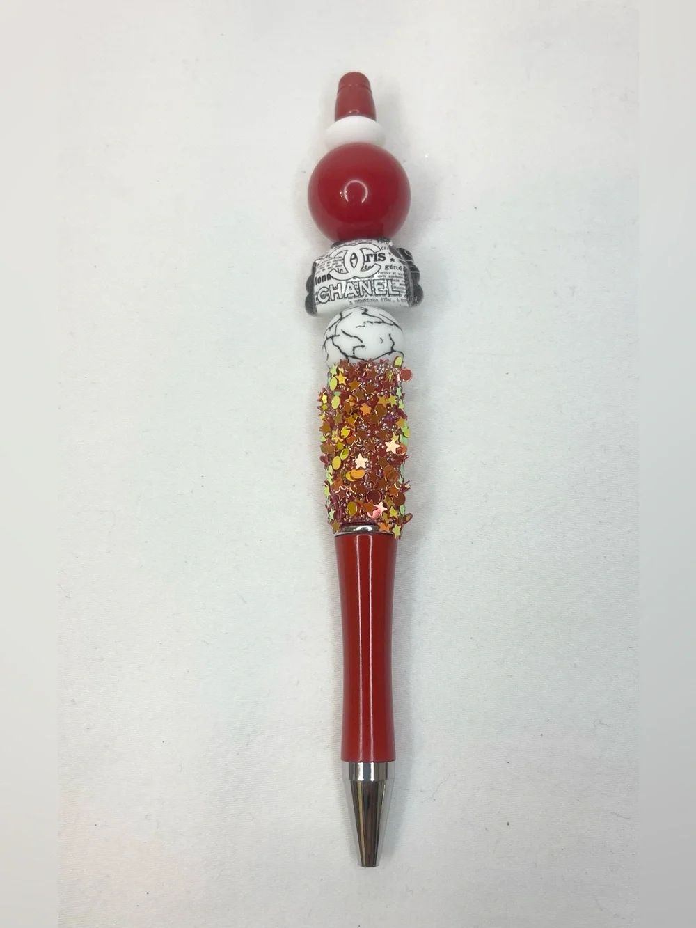 Fashion Chanel Red Decorative Ballpoint Pen